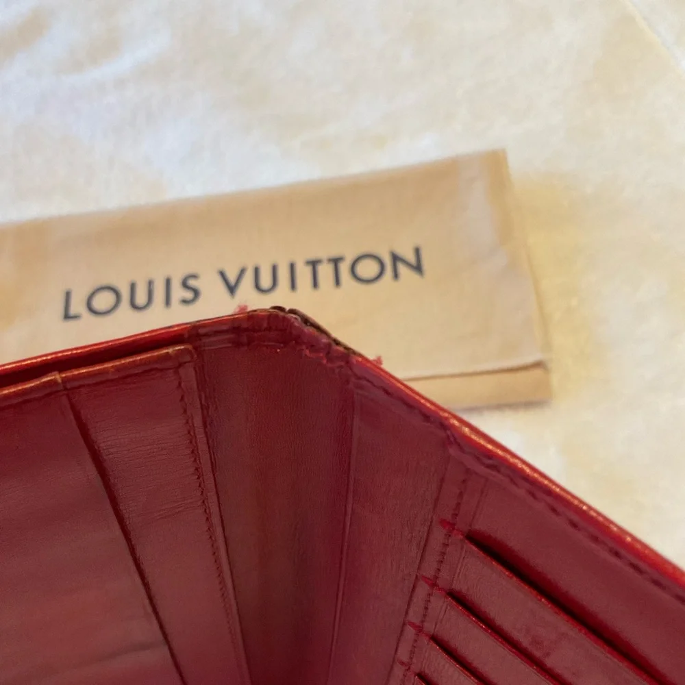 Louis Vuitton Red Epi Leather Wallet